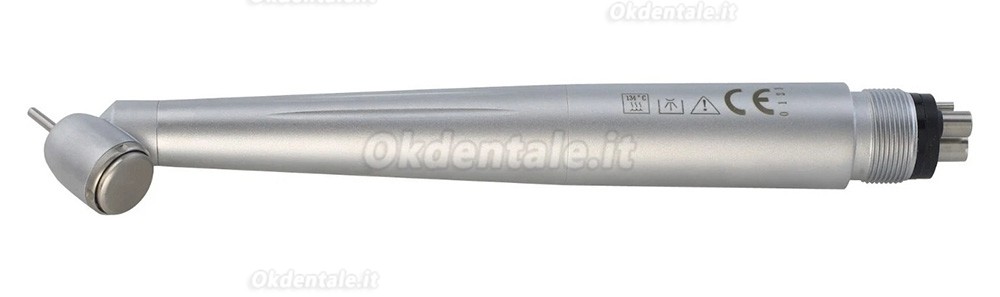 Manipolo chirurgico a turbina dentale BEING 401P45-M4E, inclinazione a 45 gradi, con attacco a 4 fori e luce LED